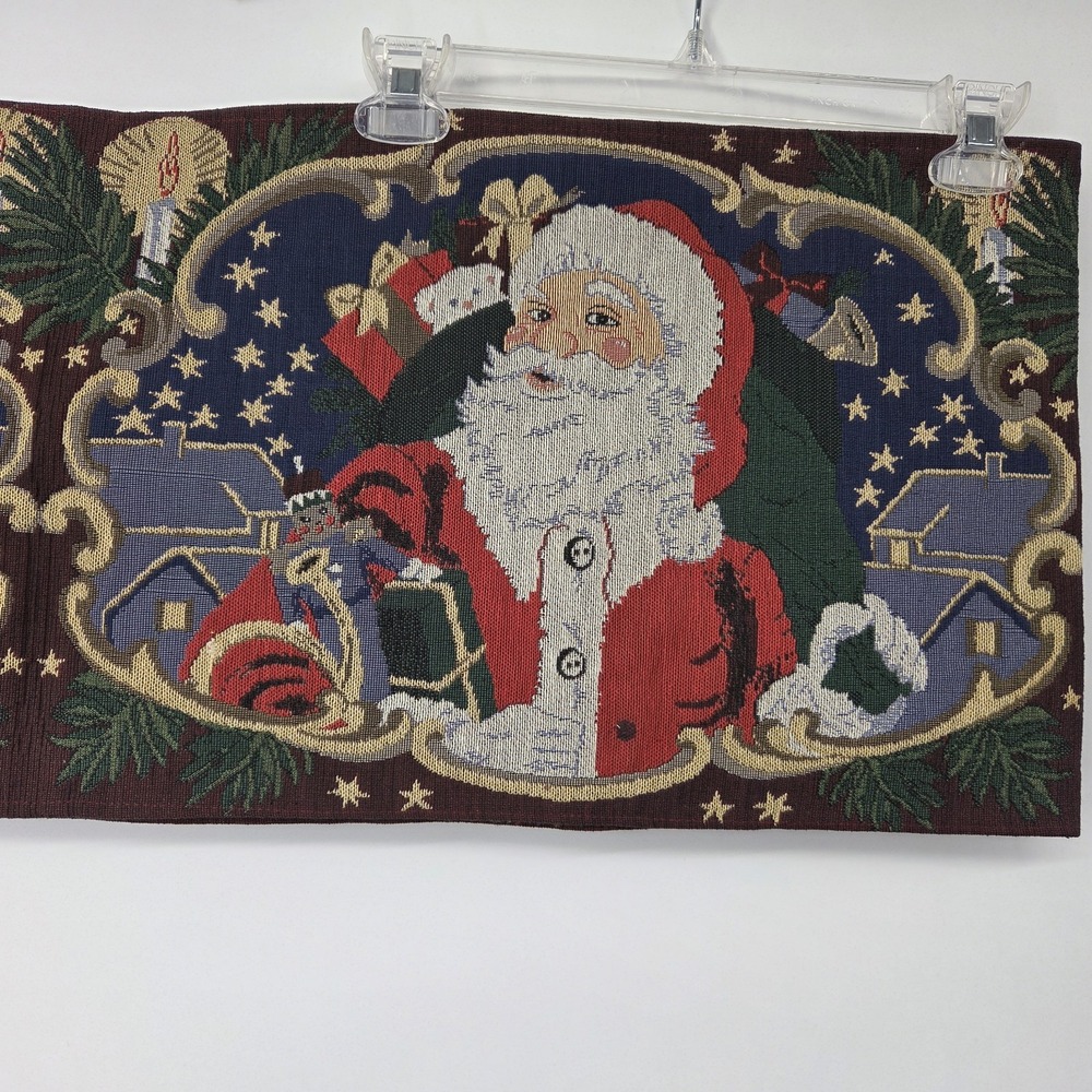 Santa‎ Claus Tapestry Christmas Table Runner 72" x 12.5" Multicolor